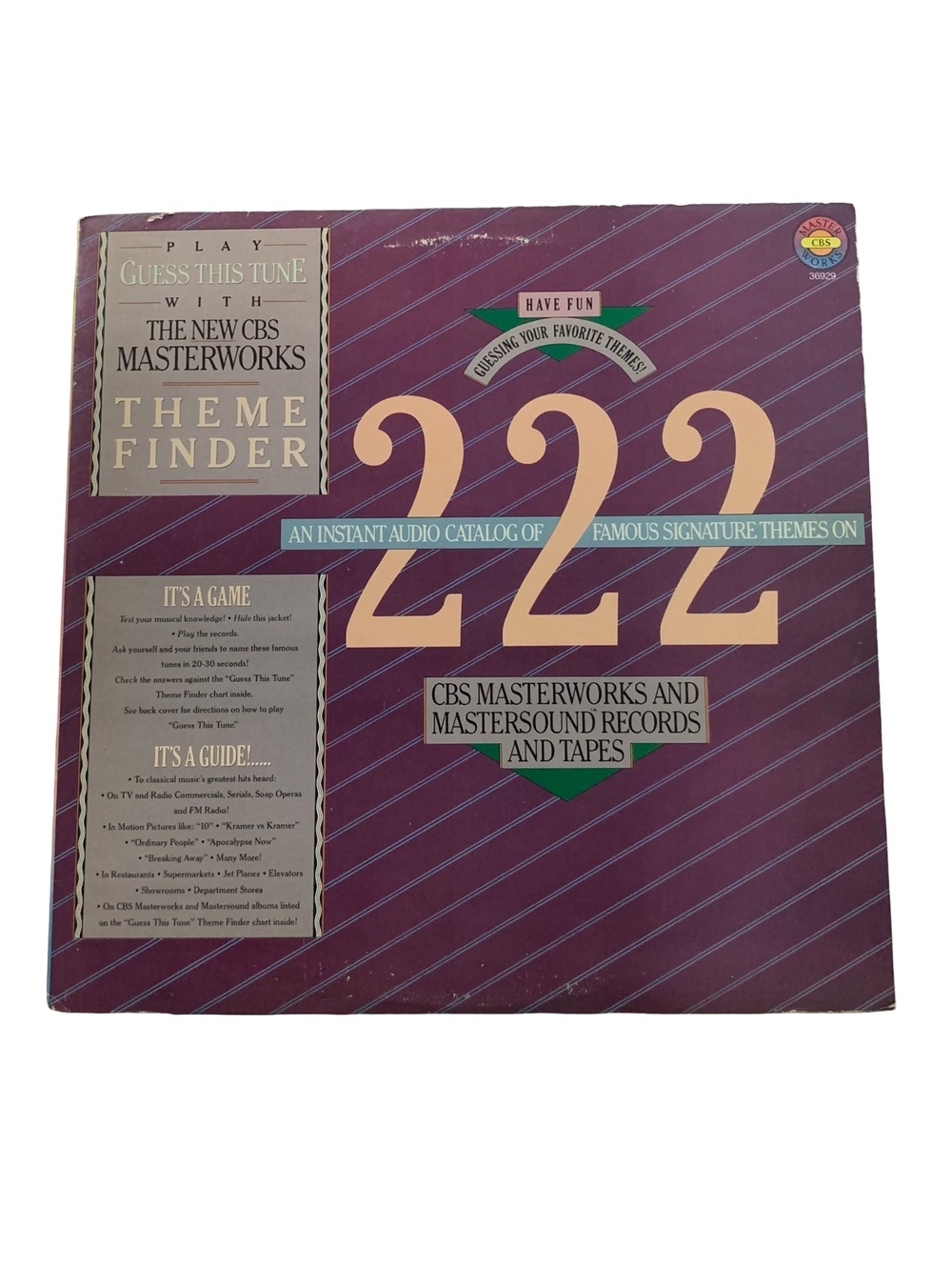 CBS Masterworks 222 Instrumental and Choral Works Sampler Vinyl 2LP Album Record